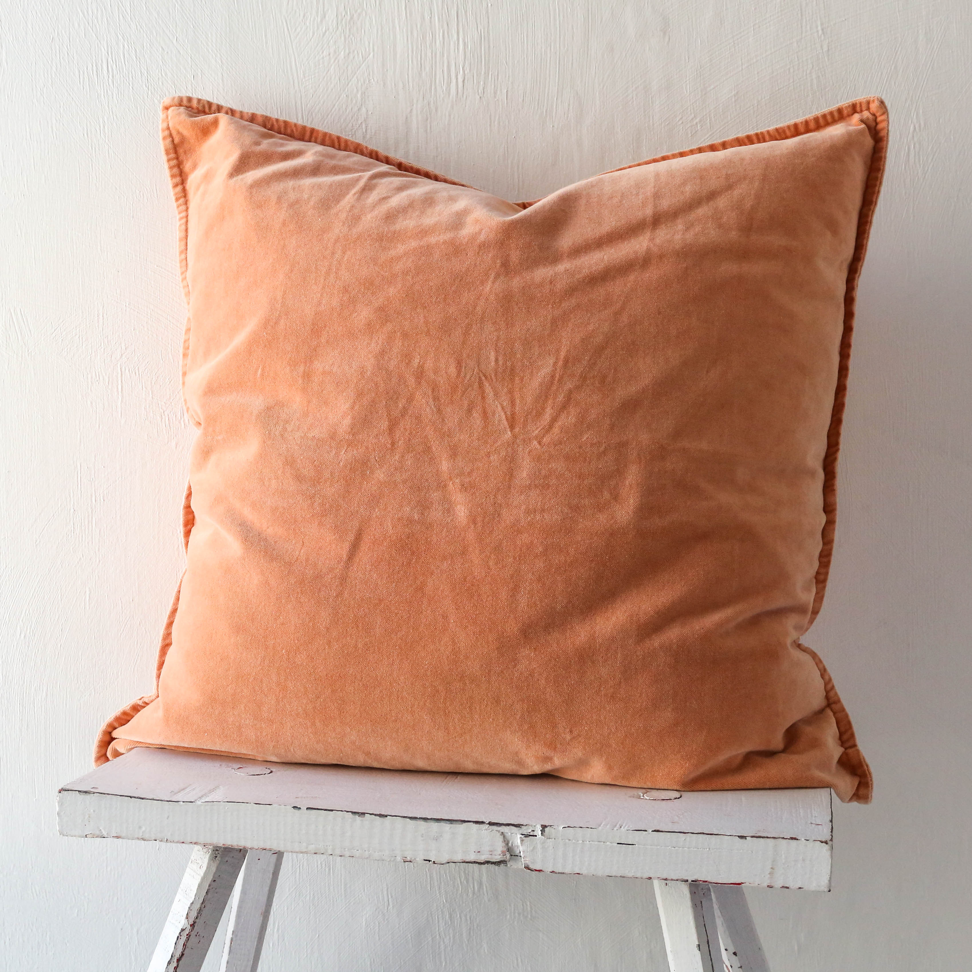 Coral shop velvet cushions