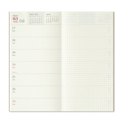 2025 Weekly and Memo Diary - TRAVELER'S Notebook Insert