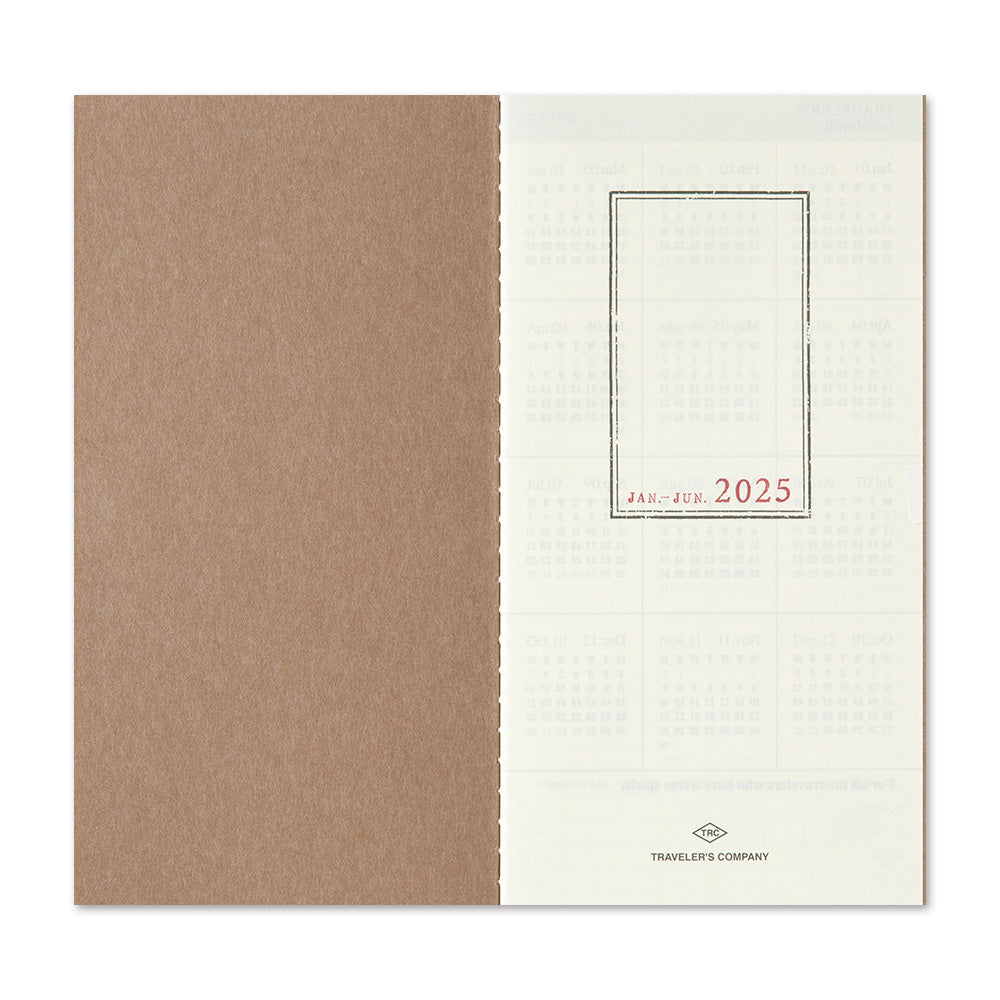 PRE-ORDER 2025 Weekly Diary Vertical - TRAVELER'S Notebook Insert