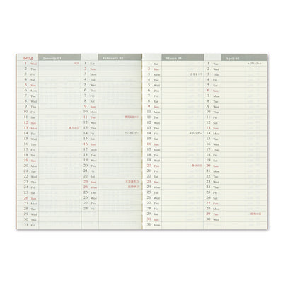 PRE-ORDER 2025 Weekly Diary - Passport TRAVELER'S Notebook Insert