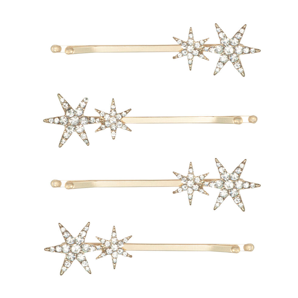 Mimi and Lula Kirby Grips - Twinkly Star Pack of 4