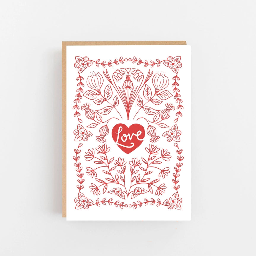 Red Pretty Love Card