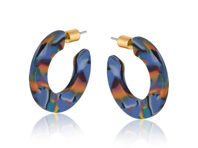 Celine Flat Resin Hoop Earrings