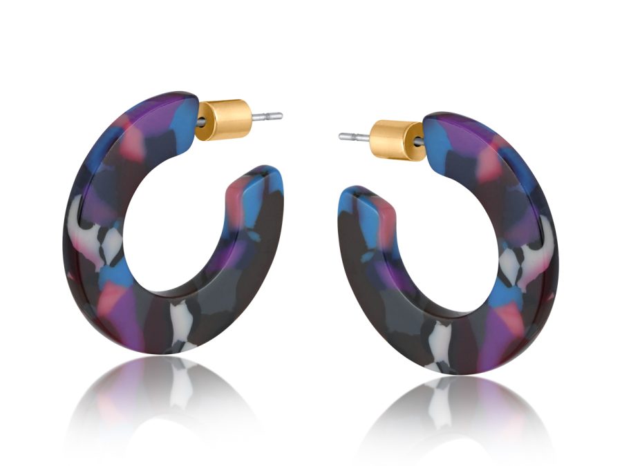 Celine Flat Resin Hoop Earrings