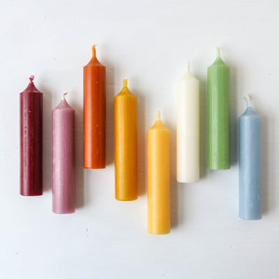 Short Coloured Dinner Candle