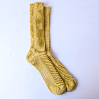 Hemp Cotton Ribbed Socks by Nishiguchi Kutsushita