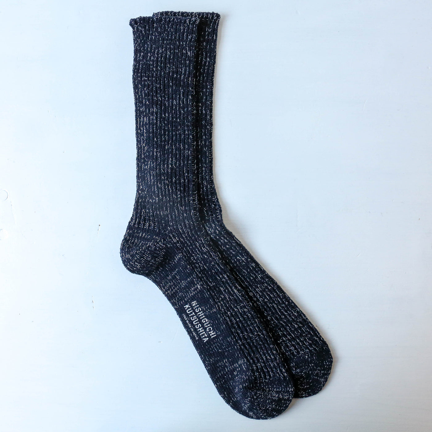 Hemp Cotton Ribbed Socks by Nishiguchi Kutsushita