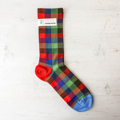 Bonne Maison Socks - Crimson Tiles