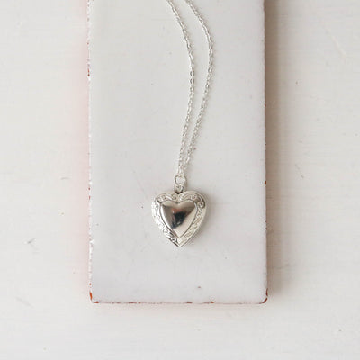 Art Nouveau Silver Heart Locket