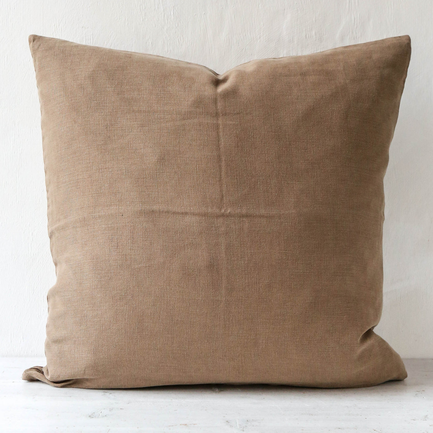 Linen Cushion Cover - Chocolate