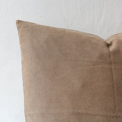 Linen Cushion Cover - Chocolate