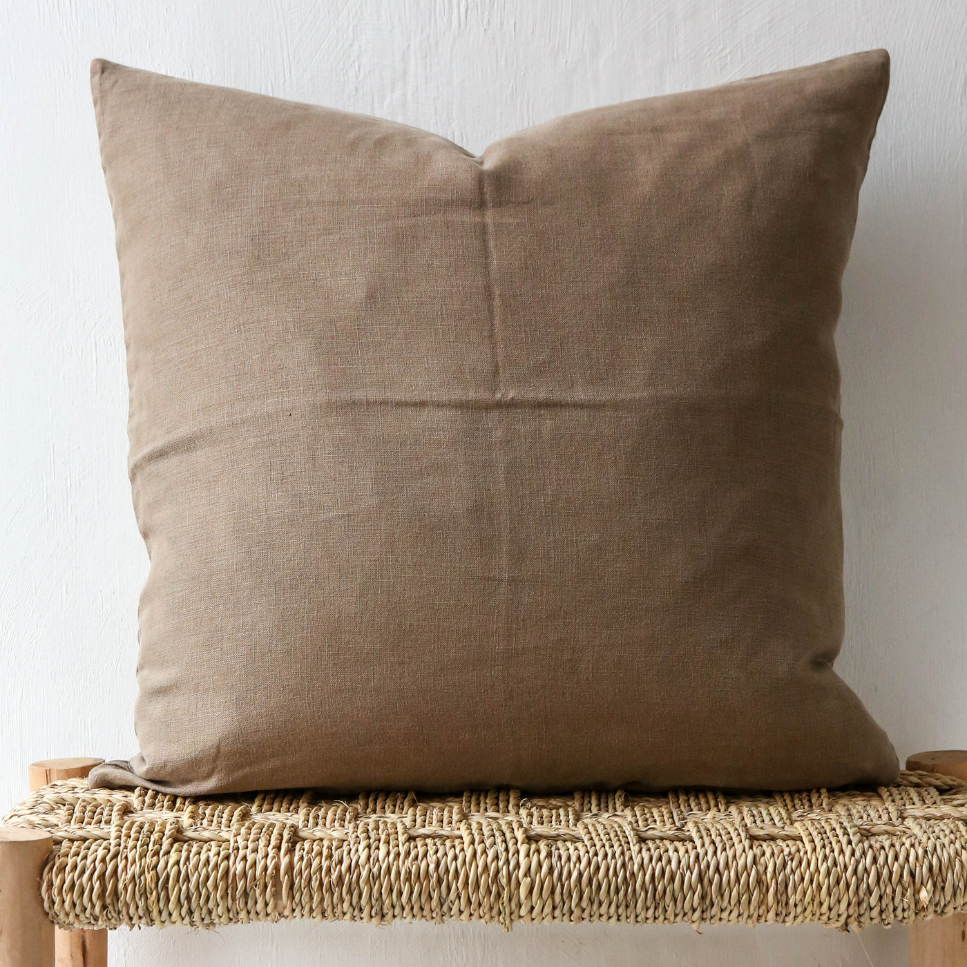 Linen Cushion Cover - Chocolate