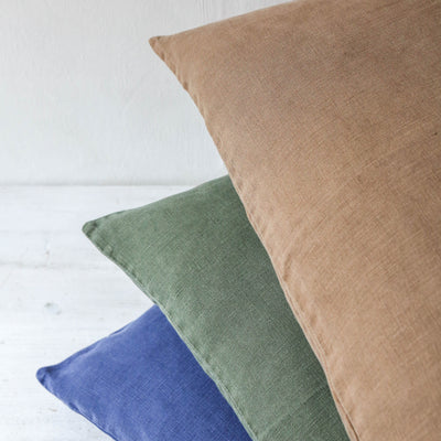 Linen Cushion Cover - Chocolate