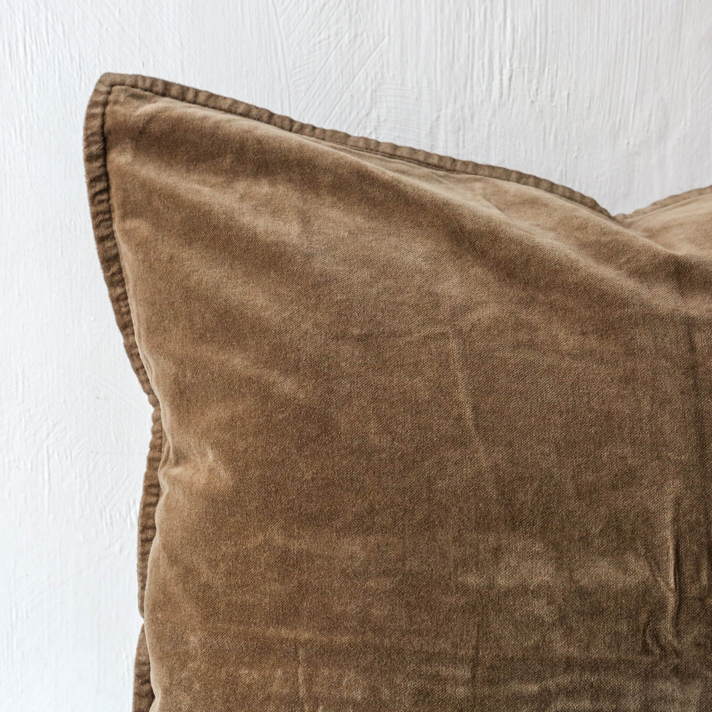 Cotton Velvet Cushion Cover - Chocolate