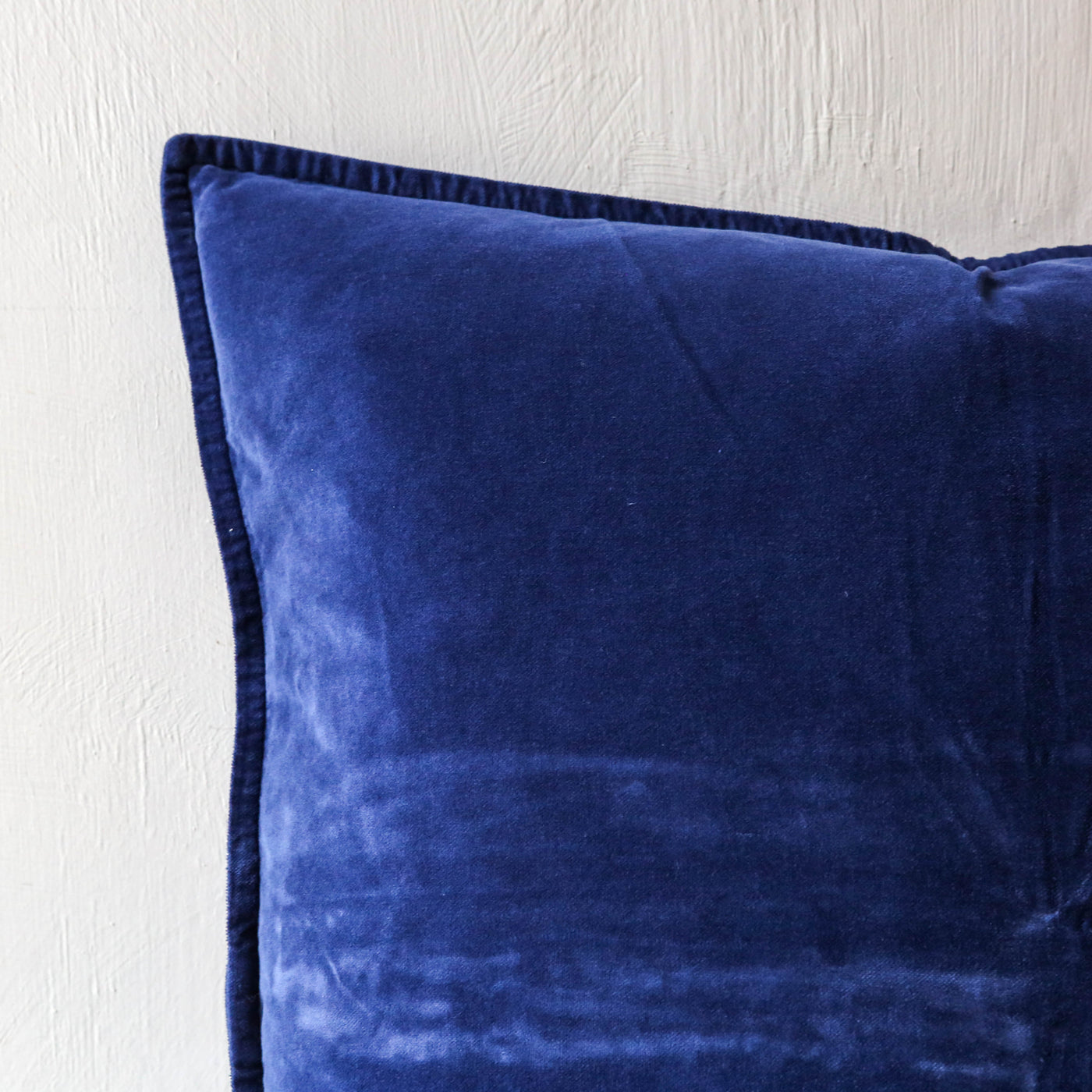 Cotton Velvet Cushion Cover - Indigo