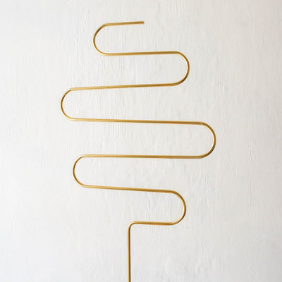 Golden Plant Stake - Squiggle