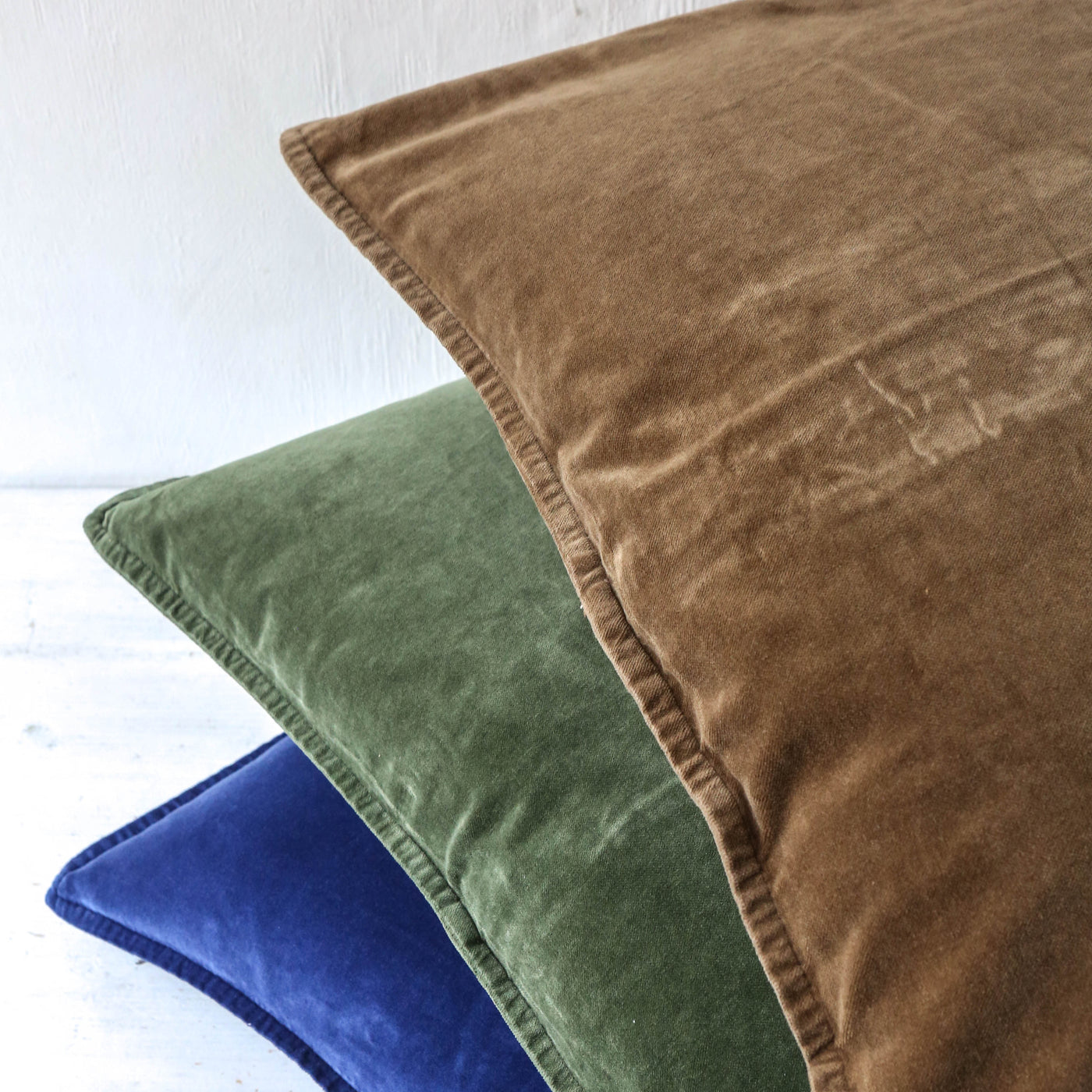 Cotton Velvet Cushion Cover - Chocolate