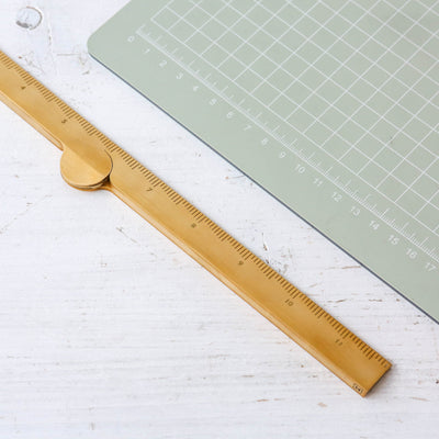 'Stria' Brass Folding Ruler