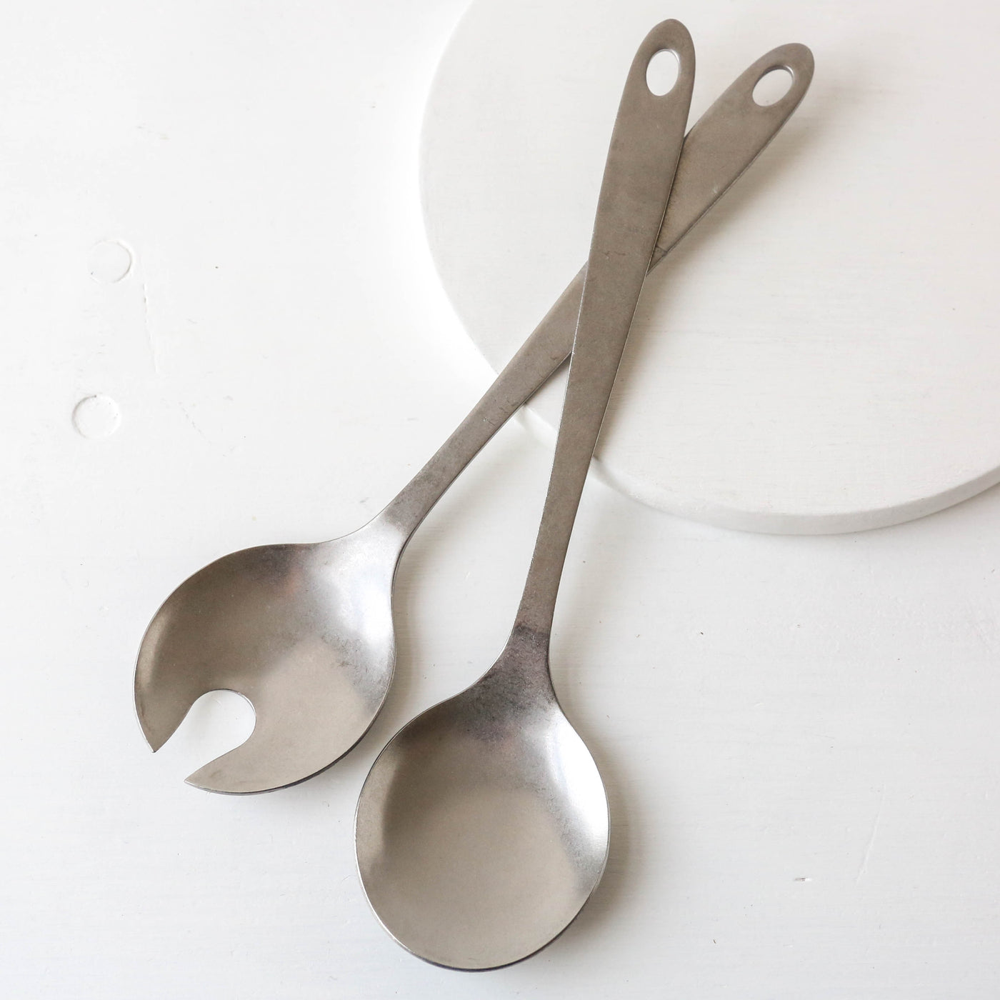 Brushed Salad Servers - Pair