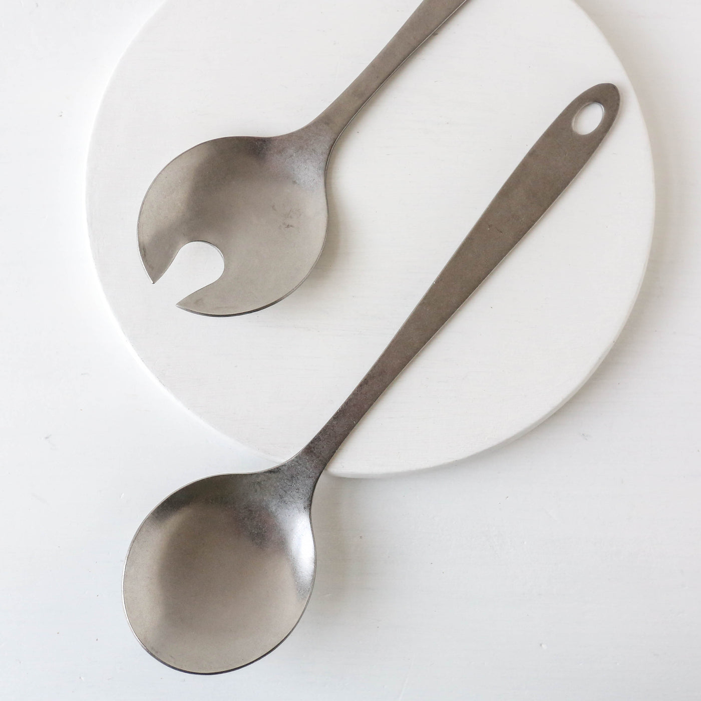 Brushed Salad Servers - Pair