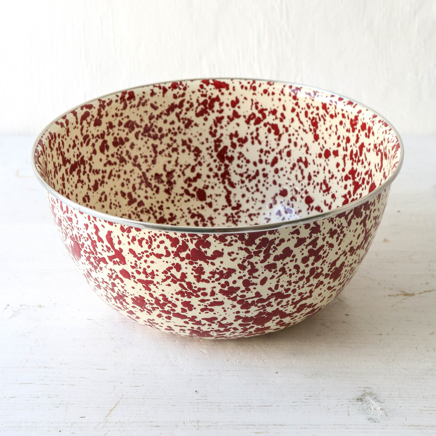 Set of Three Splatter Enamel Mixing Bowl