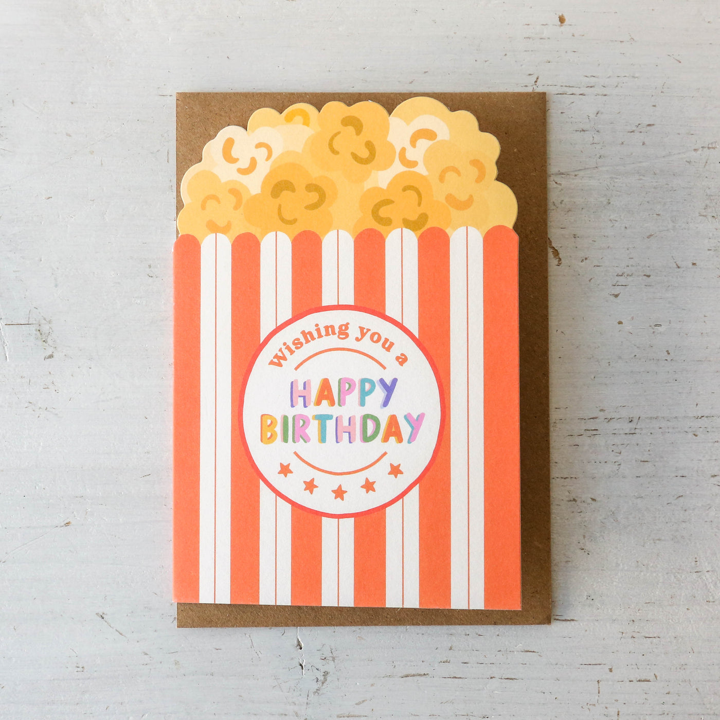 Popcorn Birthday Card