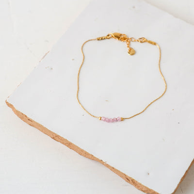 Jonit Gold Bracelet - Rose Crystal