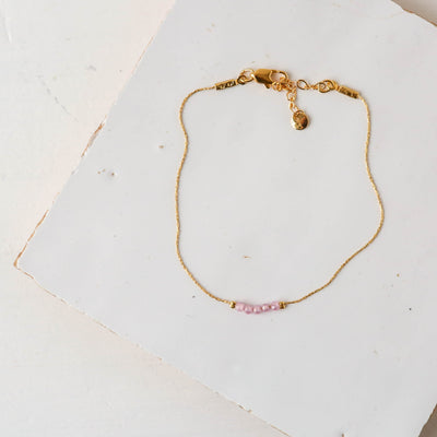 Jonit Gold Bracelet - Rose Crystal