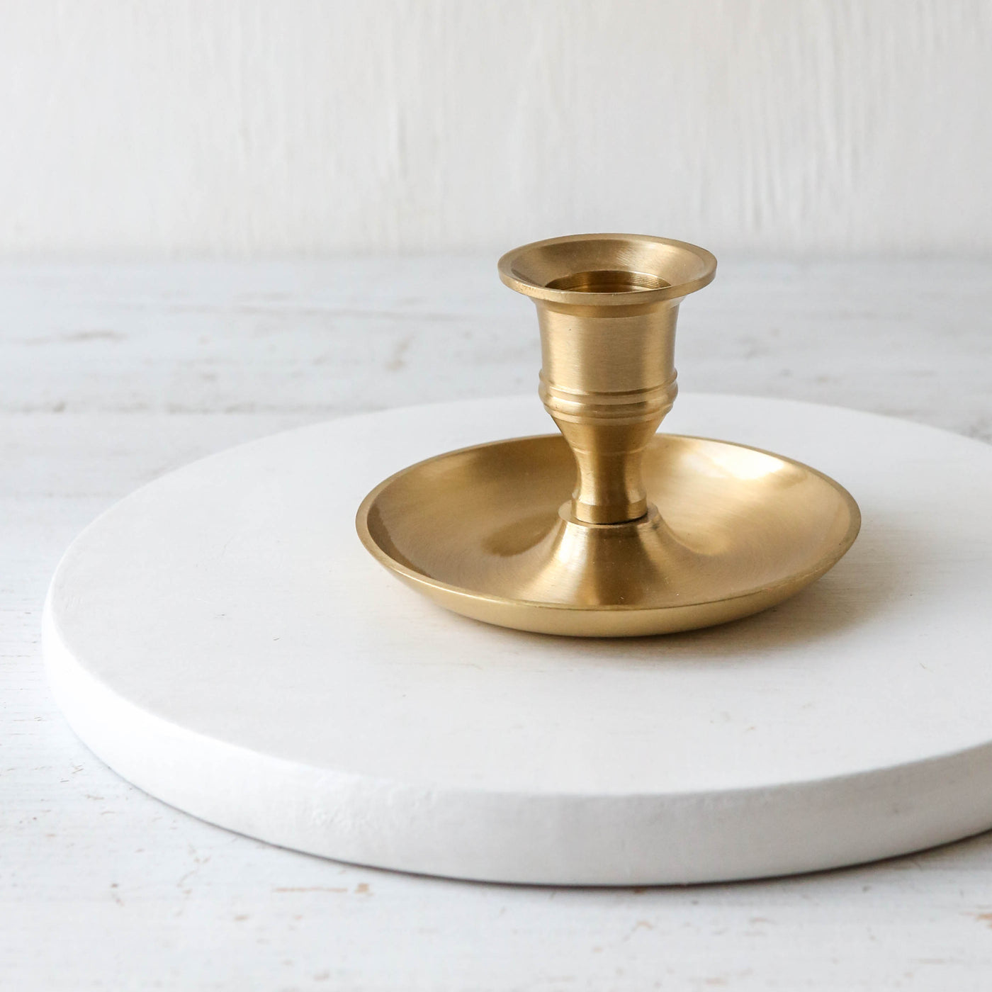 Brass Metal Candle Holder - Short