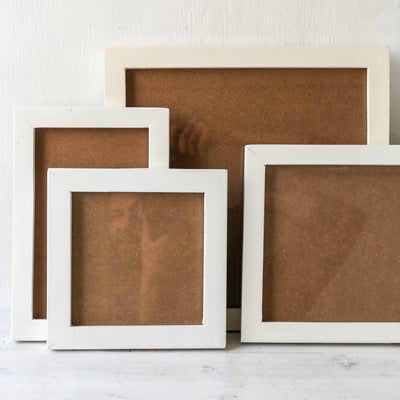 White Reclaimed Wood Photo Frame - Small Square