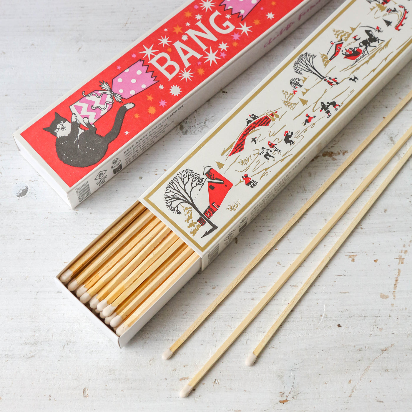 'Cracker Cats' Extra Long Luxury Boxed Festive Matches