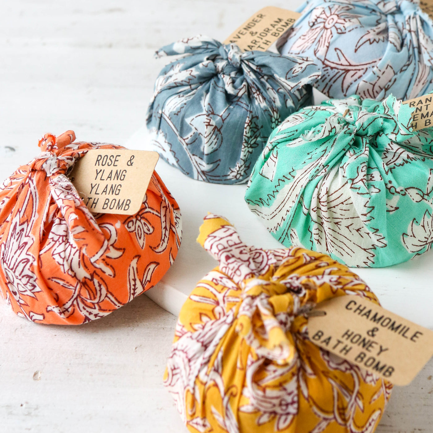 Furoshiki Wrapped Bath Bomb