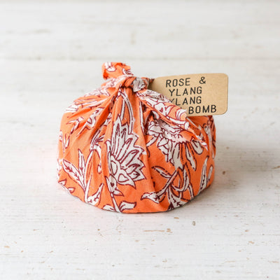 Furoshiki Wrapped Bath Bomb