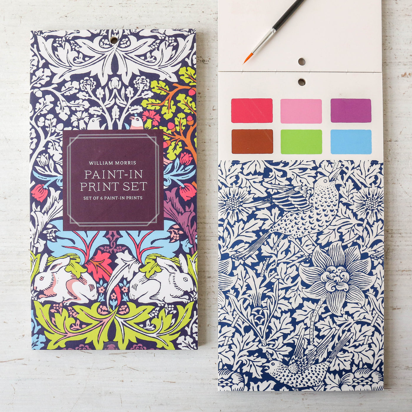 William Morris Paint-In Postcard Set