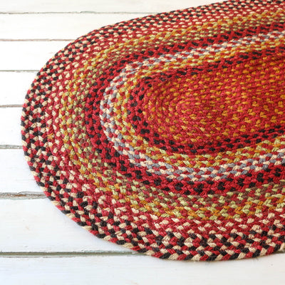 Braided Oval Rug 60 x 90cm - Multi