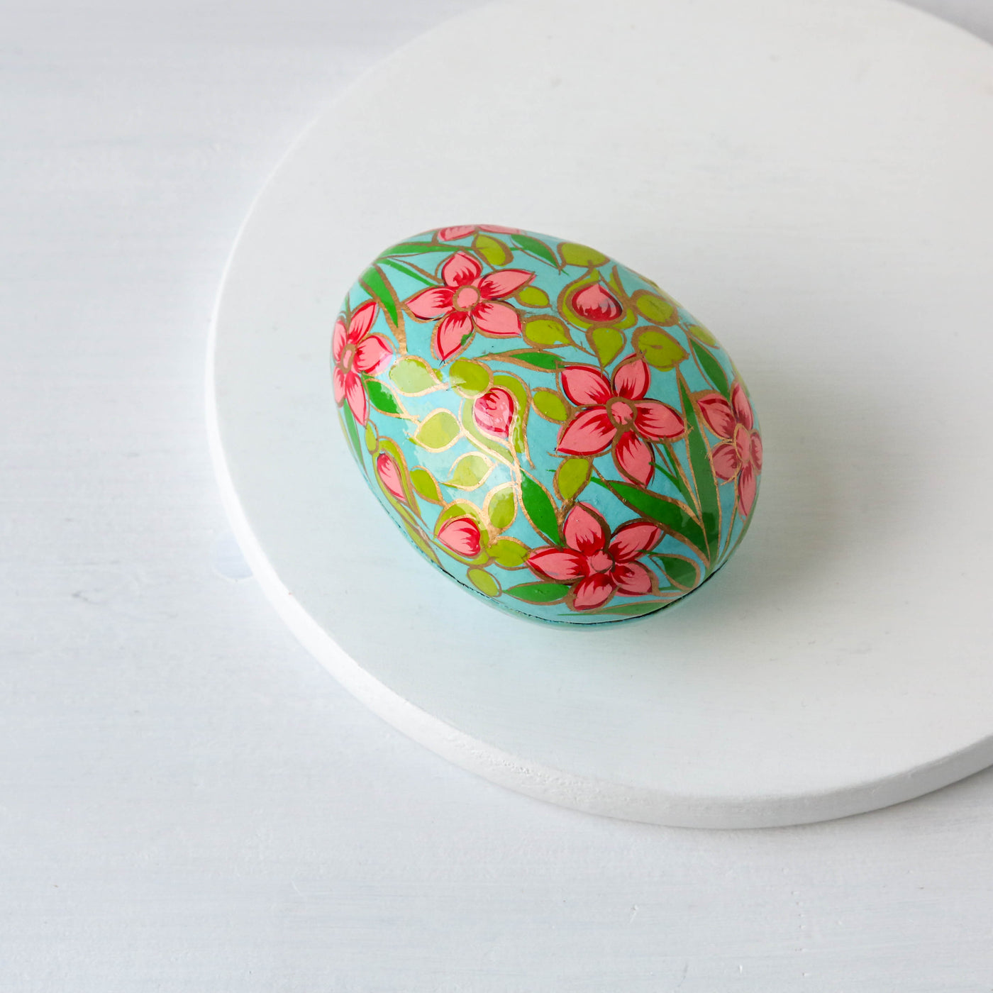 Hand Painted Egg Trinket Box - Small