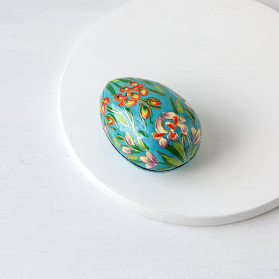 Hand Painted Egg Trinket Box - Small