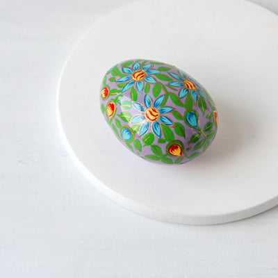 Hand Painted Egg Trinket Box - Small