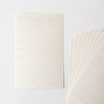 Stálogy 024 Small Removable Seal Weekly Calendar x 10 Sheets