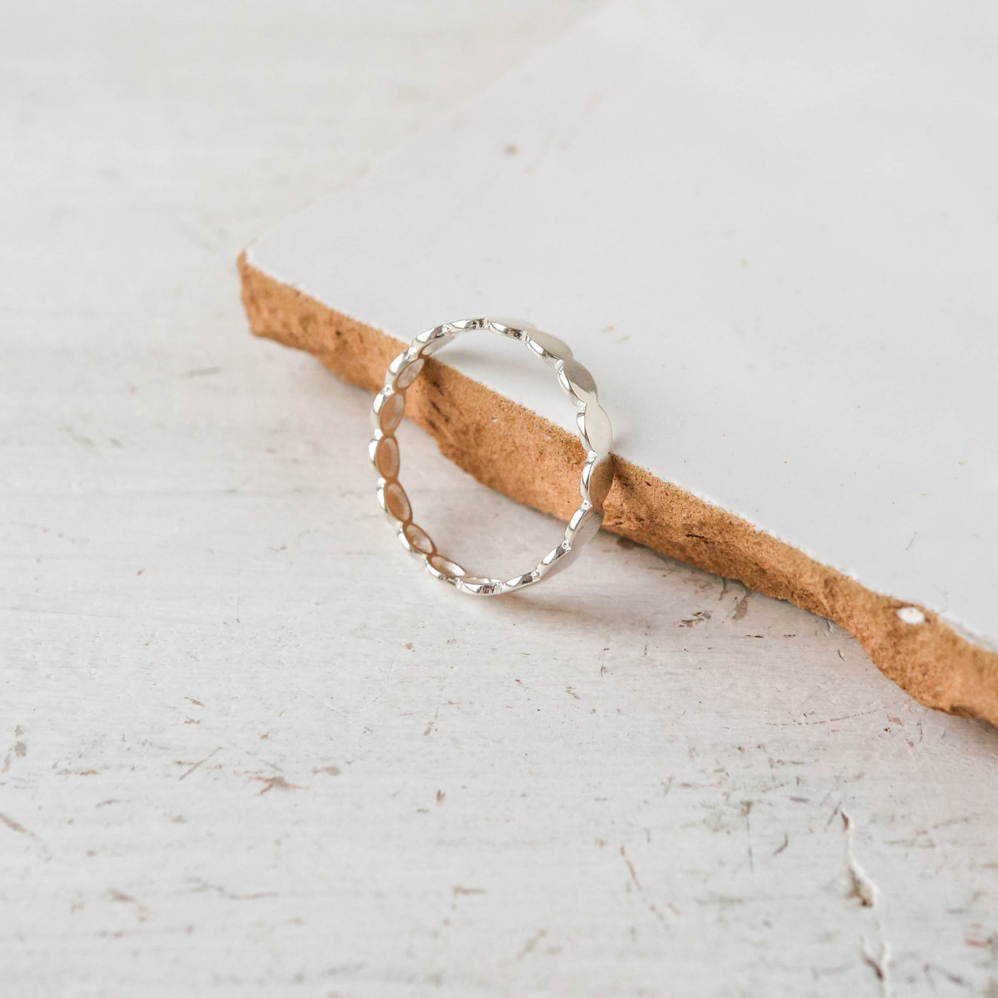 Flat Circles Silver Stacking Ring