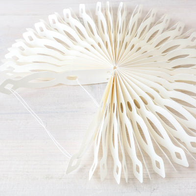 30cm Paper Snowflake Decoration - Fan (design6)