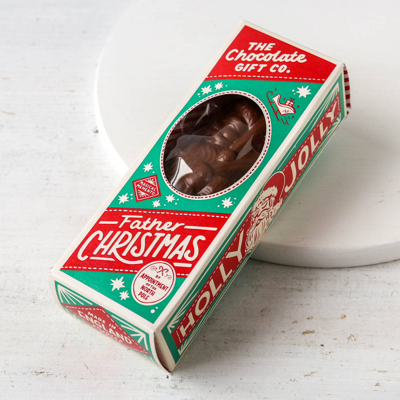 Retro Father Christmas Figure - Milk Chocolate