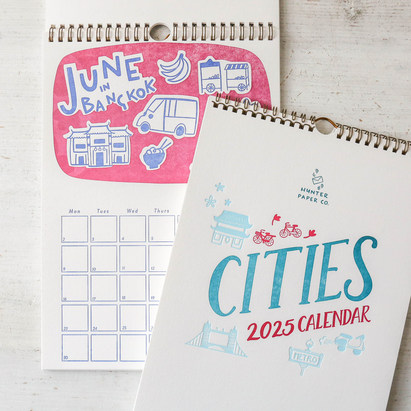 2025 Cities Letterpress Calendar