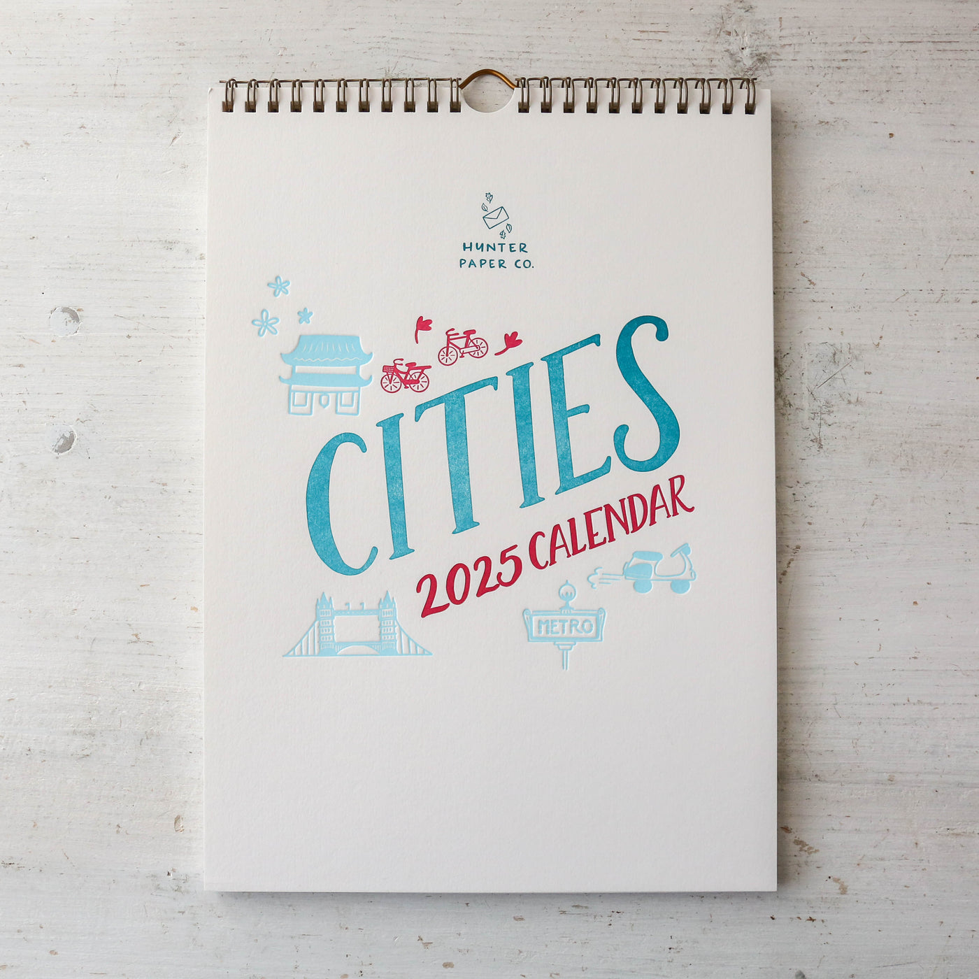 2025 Cities Letterpress Calendar