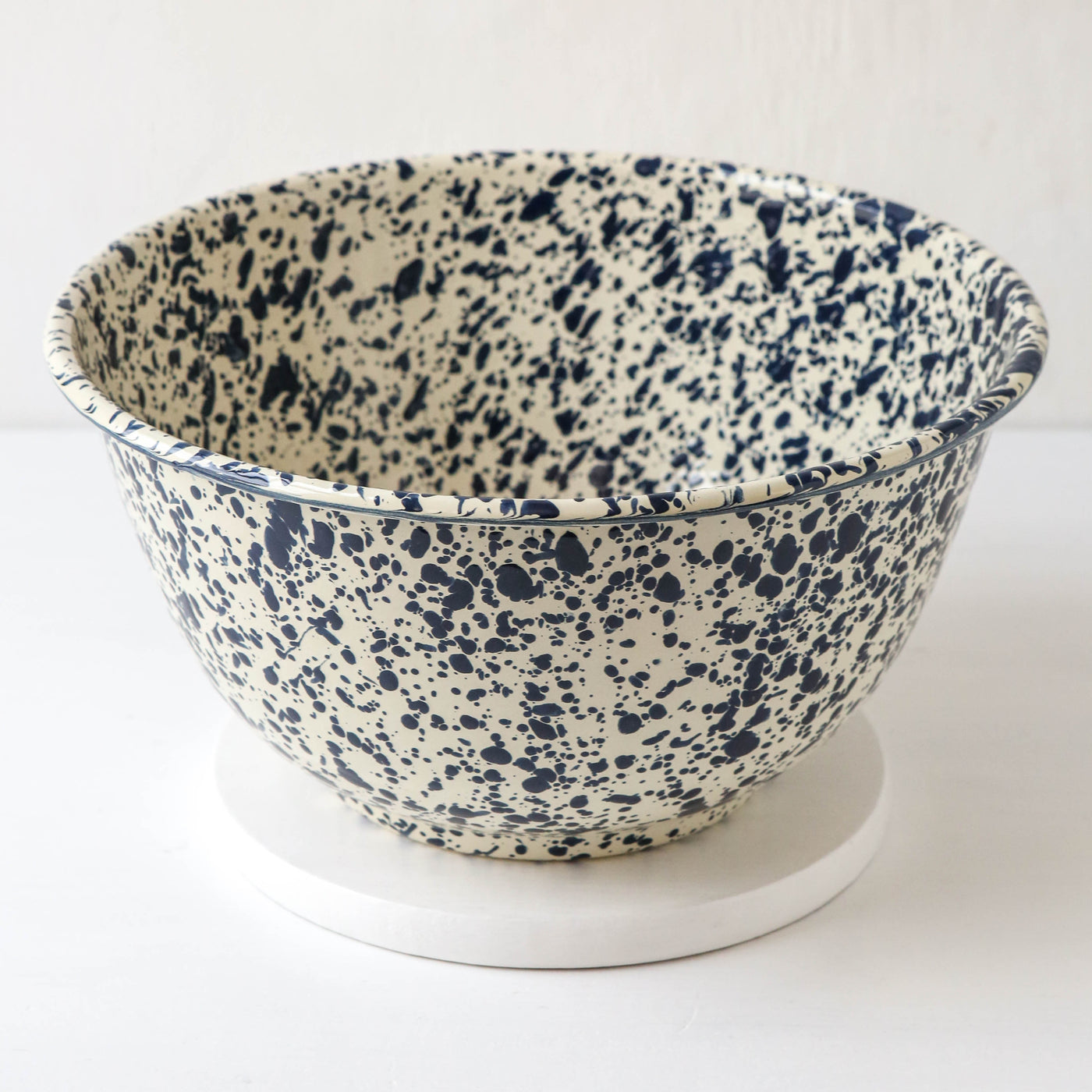 Splatter Enamel Large Salad Bowl