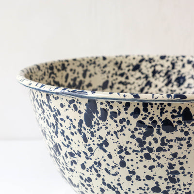 Splatter Enamel Large Salad Bowl