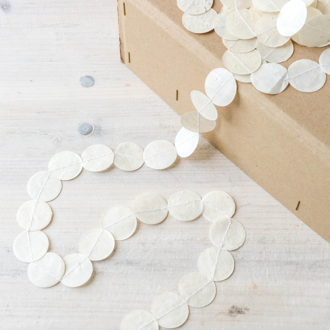 Paper Circles Garland - White