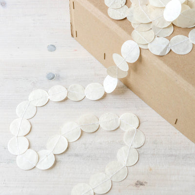 Paper Circles Garland - White