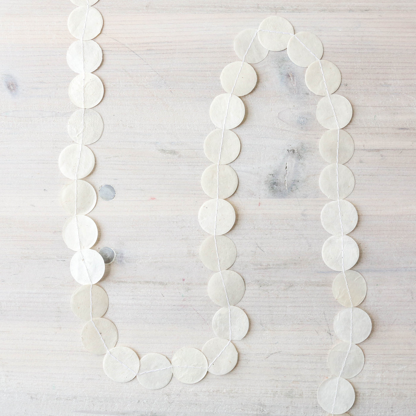 Paper Circles Garland - White