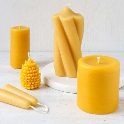 50Hr Pure Beeswax Pillar Candle